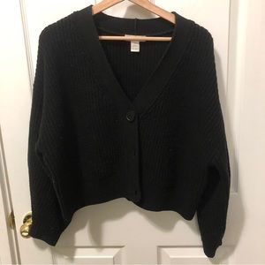 H&M black chunky cardigan